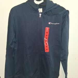 Champion Navy Zip-Up Hoodie